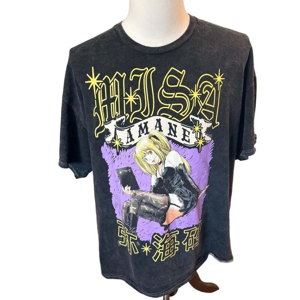 Ripple Junction Death Note Misa Amane Size XL Black Acid Wash T-Shirt